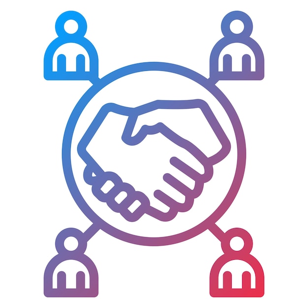 cross functional collaboration icon vector image can be used for action plan