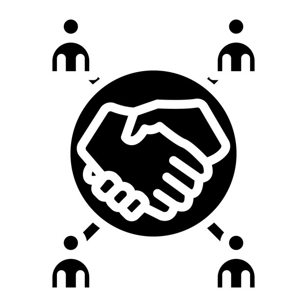 cross functional collaboration icon vector image can be used for action plan