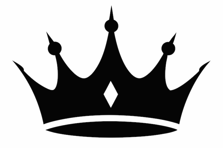 Vektor crown silhouette art on white background