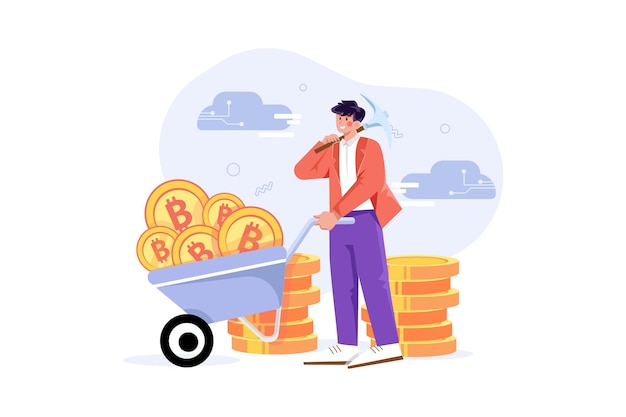 Cryptocurrency Illustration concept