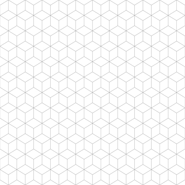 Cubic geometric abstract line seamless pattern Vector illustration