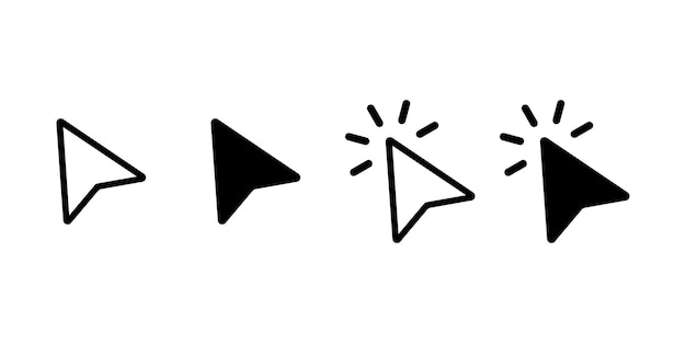 cursor icon set or pointer arrow icon