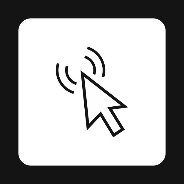 Cursor of mouse clicks icon in simple style isolated on white background Computer and internet symbol