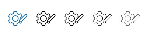 customization icon outline vector logo for web ui