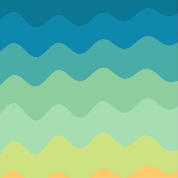 Cute background waves colorful Vector