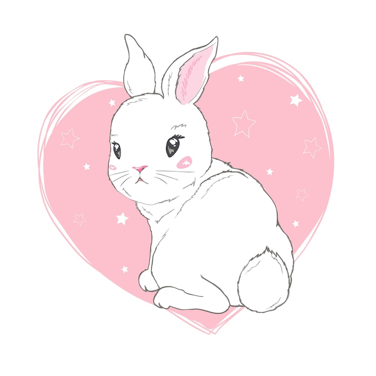 Vektor cute bunny girl with crown