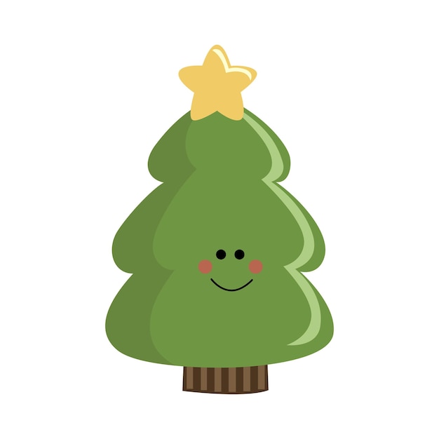 Cute cartoon Christmas tree
