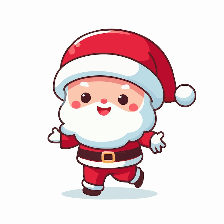 Vektor cute santa claus smile