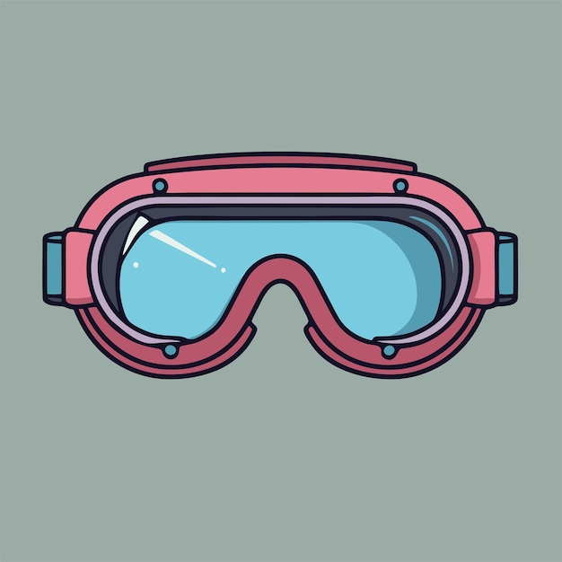 cute ski goggles icon vector