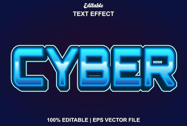 cyber text effect with 3d style