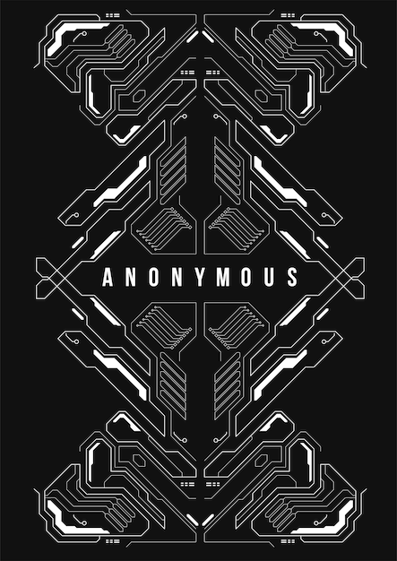 Cyberpunk futuristic poster. Retro futuristic poster template. Tech Abstract poster template.