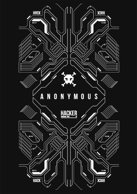 Cyberpunk futuristic poster. Retro futuristic poster template. Tech Abstract poster template.