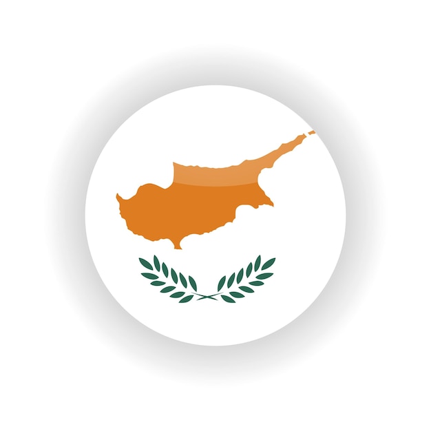 Cyprus icon circle isolated on white background Nicosia icon vector illustration