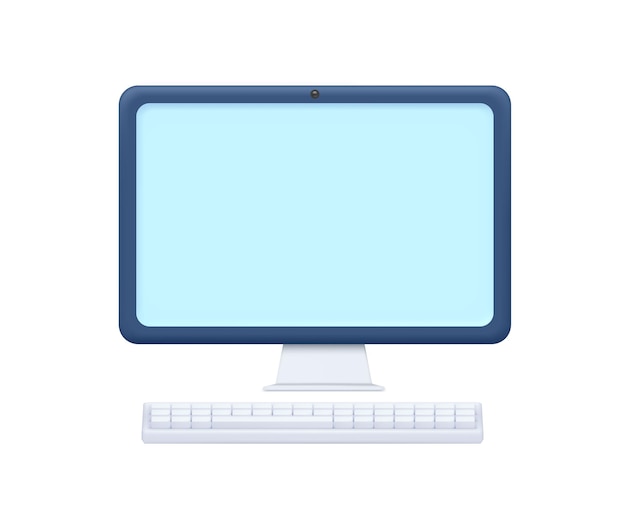 D computer web work design element modern pc
