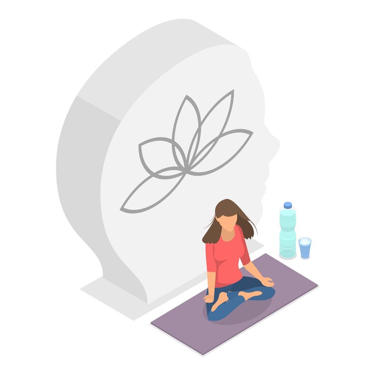 Vektor d isometric flat illustration of psychology and mental health therapy and counselling services item