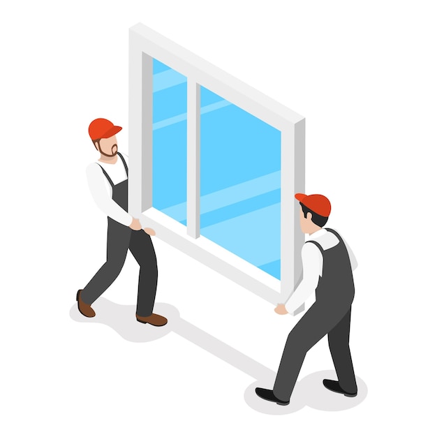 d isometric flat vector set of renovation and decoration of room home repair service item