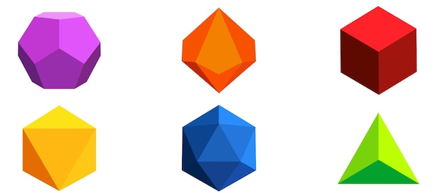 d4 d6 d8 d10 d12 and d20 dice icons for games dnd dice vector illustration eps10