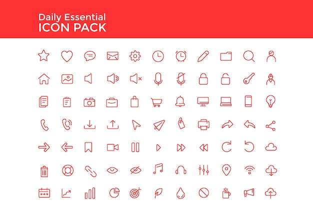 Daily Essential Icons Pack Icons Set Daily Essentials