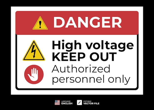 Danger Plate High Voltage Keep Out