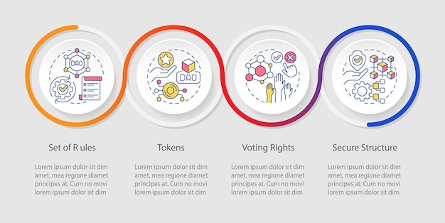 DAO elements loop infographic template