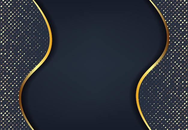 Dark blue abstract wave background