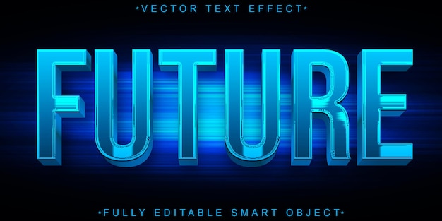 dark blue future vector fully editable smart object text effect