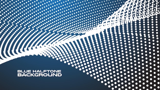 Dark blue halftone abstract background vector image for backdrop or presentation