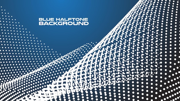 Dark blue halftone abstract background vector image for backdrop or presentation