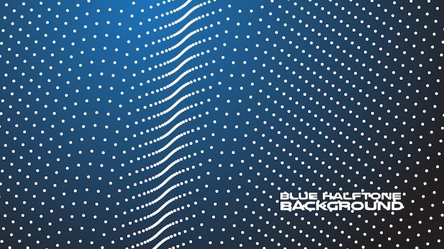 Dark blue halftone abstract background vector image for backdrop or presentation