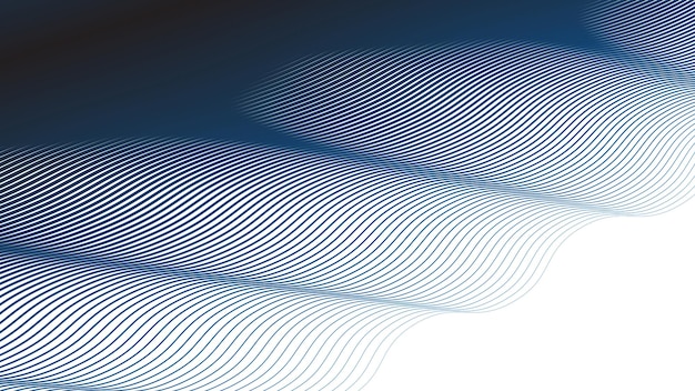 Dark blue wave stripes pattern abstract background