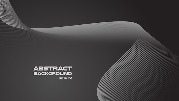 Dark Gray abstract background with curve line for backdrop or presentation