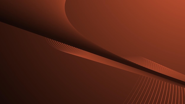 dark orange gradient with curve line abstract background for backdrop