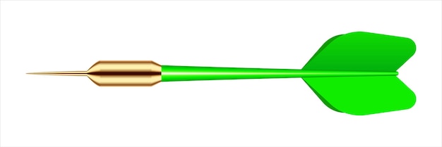dart arrow with metal tip and shadow dart throwing sport game dartboard equipment vector