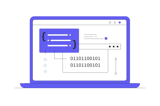 Data filtering Compiler programming Software development Machine language laptop code Flat Web
