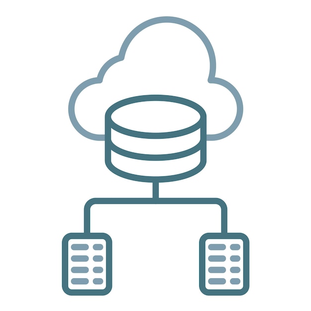 data infrastructure flat illustration