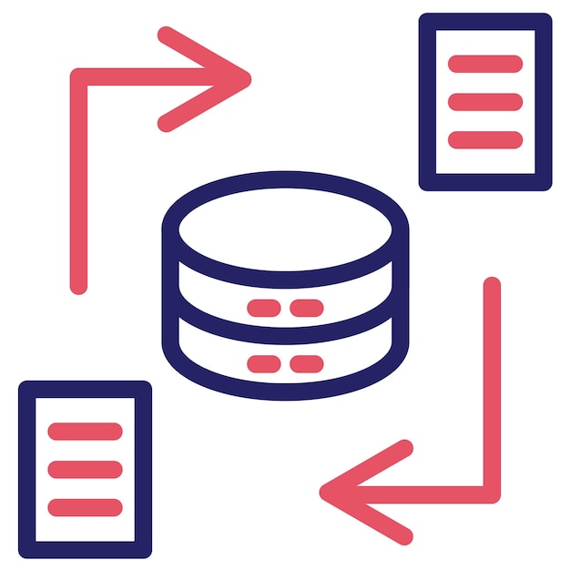 Data Synchronization vector icon illustration of Data Analytics iconset