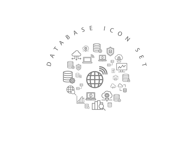 Database icon set design