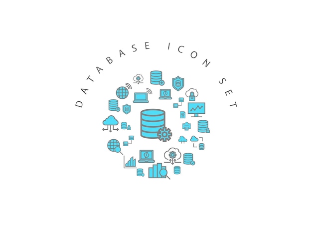 Database icon set design