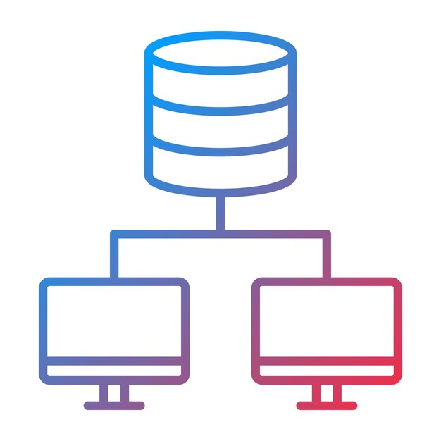 database network icon vector image can be used for web hosting