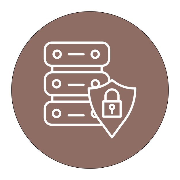 Database Security Vector Illustration