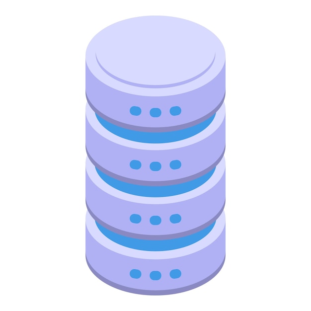 Database server icon showing data storage for cloud computing