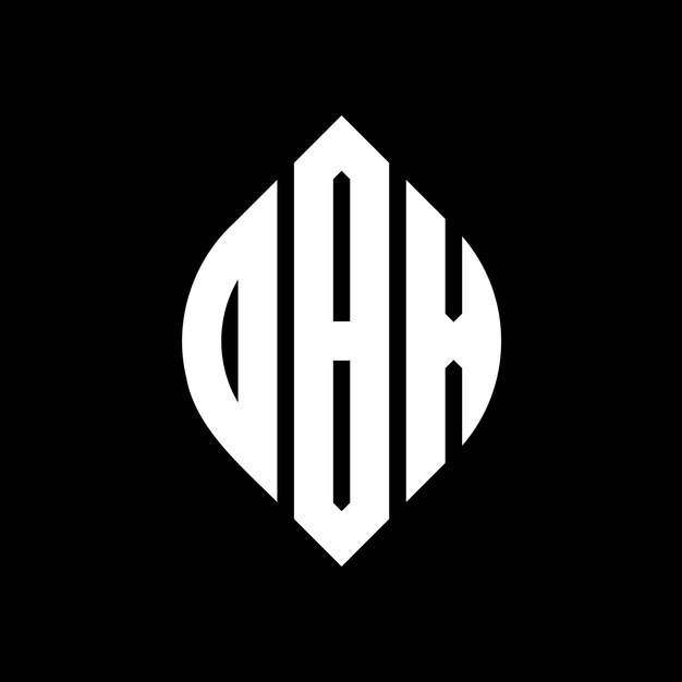 DBX circle letter logo design with circle and ellipse shape DBX ellipse letters with typographic style The three initials form a circle logo DBX Circle Emblem Abstract Monogram Letter Mark Vector