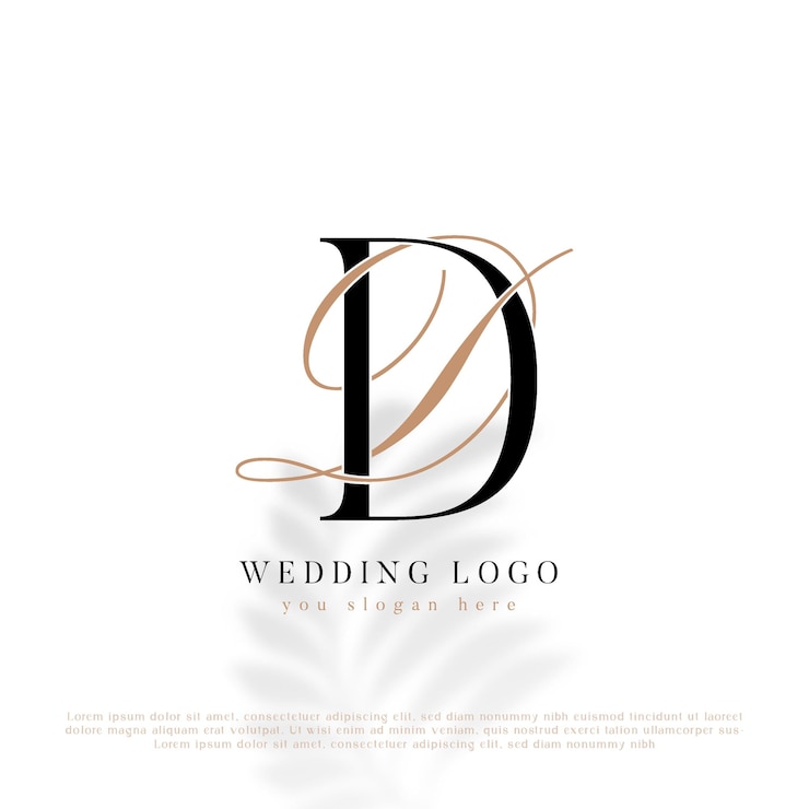 Vektor dd wedding monogram logo