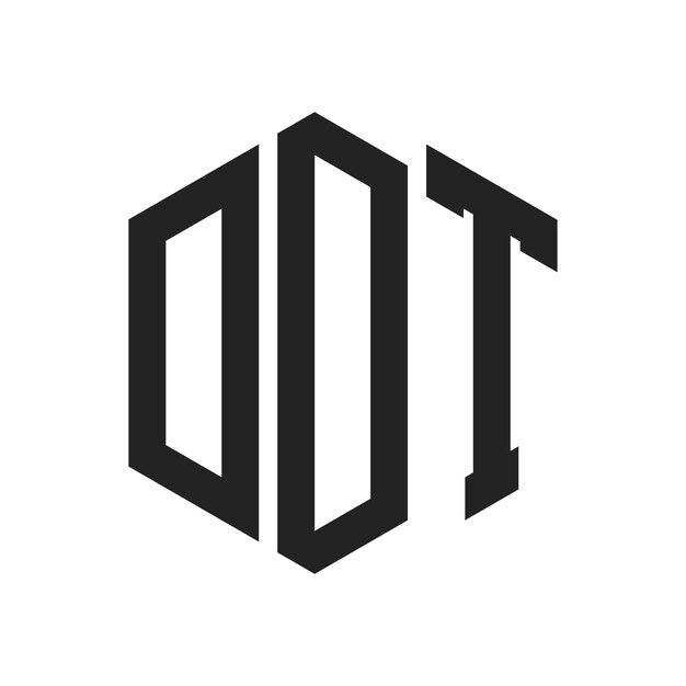 DDT Logo Design Initial Letter DDT Monogram Logo using Hexagon shape