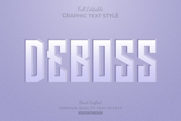 Debossed Gray  Editable Text Effect