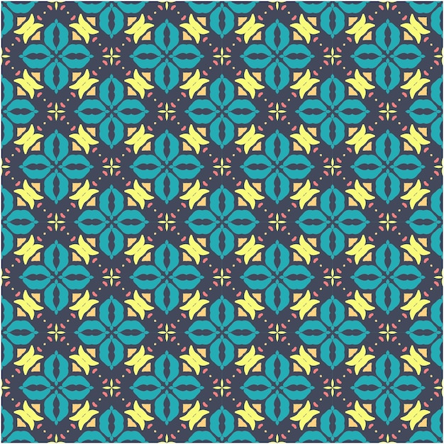 Decorative seamless pattern with minimalist abstract retro design style