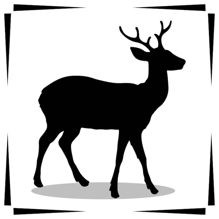 Vektor deer silhouette illustration deer silhouette icon