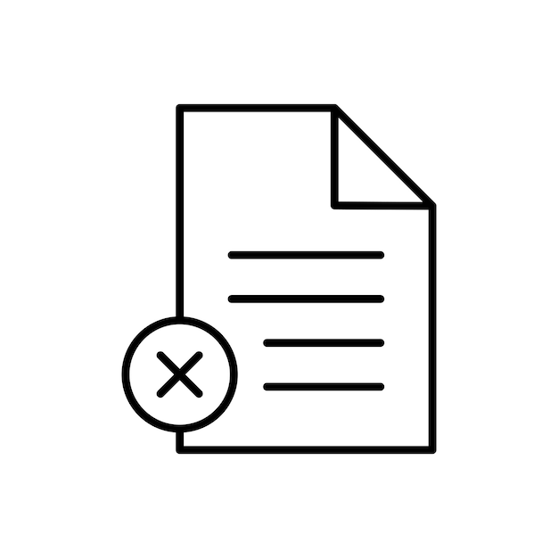 Delete Document icon