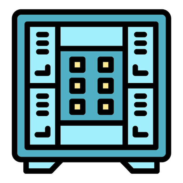 Deposit room check icon Outline Deposit room check vector icon for web design isolated on white background color flat