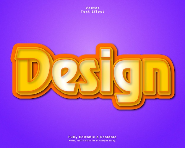 Design 3d text effect vector download